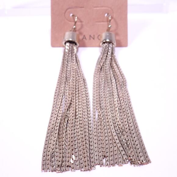 Neiman Marcus Lee Angel Women's Gold Multi Chain Fringe Drama Earrings NWT 135 - Picture 5 of 5